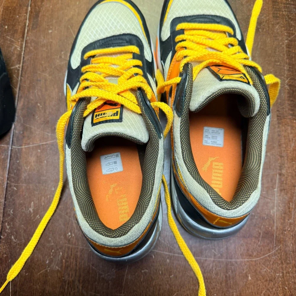 Puma Trinomic R698 Sneakers Mens 11.5 Orange‎ Yellow Black 358014 01